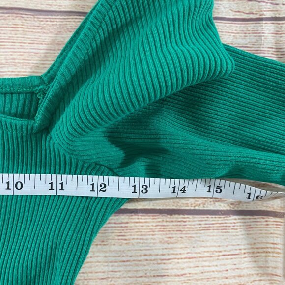 Free People Beach Women's green Long sleeve Ribbed Body Con Dress - Large - Picture 7 of 12